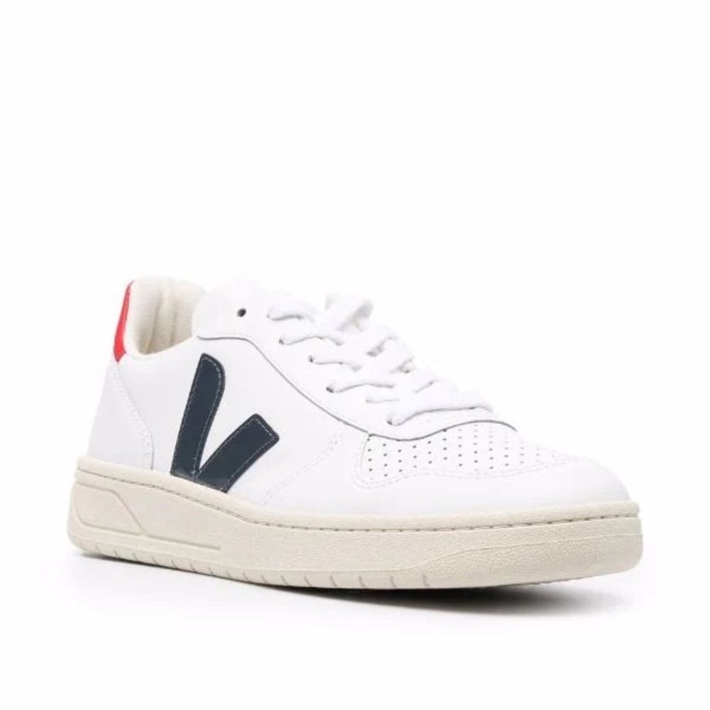 Veja v-10 low top sneaker with red back navy v